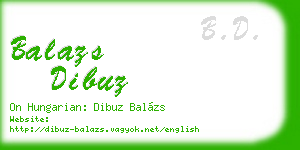 balazs dibuz business card