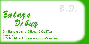 balazs dibuz business card